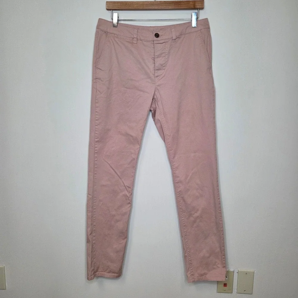 ASOS Mens Slim Fit Chino Pants Dusty Rose Pink Cotton Stretch W31 L30